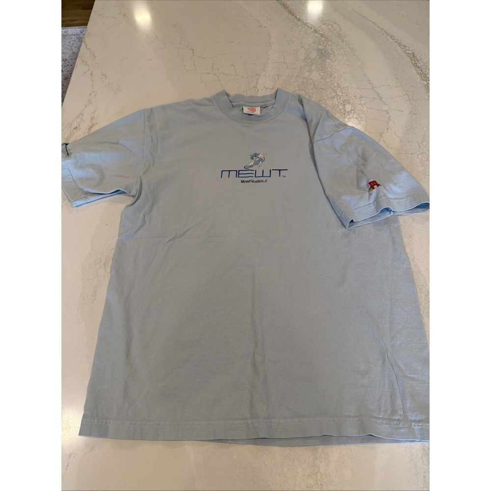 Mewt Anime Tee Size Med Lt Blue Jet Bent Lee MewtStudios.2 LA Street Wear